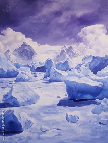 vibrant image of icebergs in glacier lagooniceland