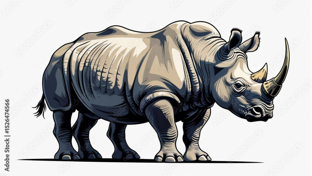 Fototapeta premium rhino in the sun