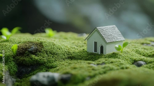 small house in the grass