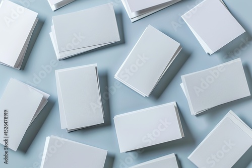 High Quality Image of Blank Stationery Concept with Many Business Cards