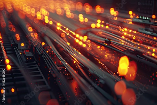 High Definition Image of HighSpeed Data Transfer in Fiber Optic Network
