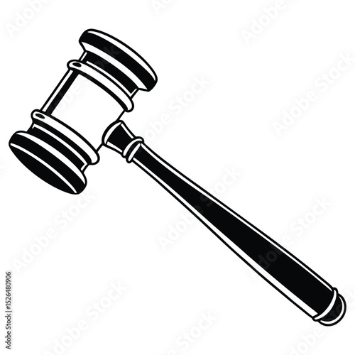 Gavel law justice auction symbol icon