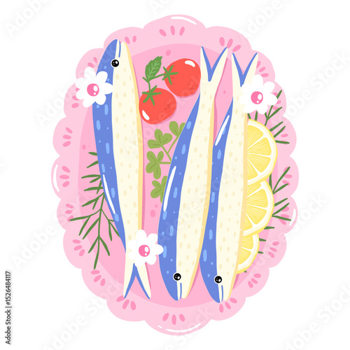 Sardines and Seafood is so cute 