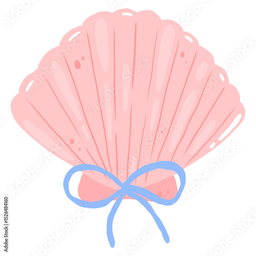 Cute shellfish and starfish