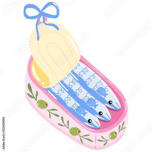 Sardines and Seafood is so cute 