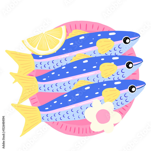 Sardines and Seafood is so cute 