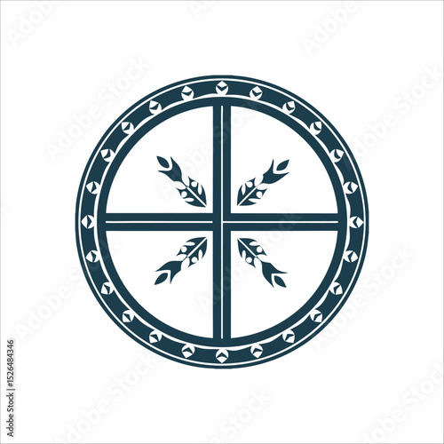 Native American Medicine Wheel Vector Illustration