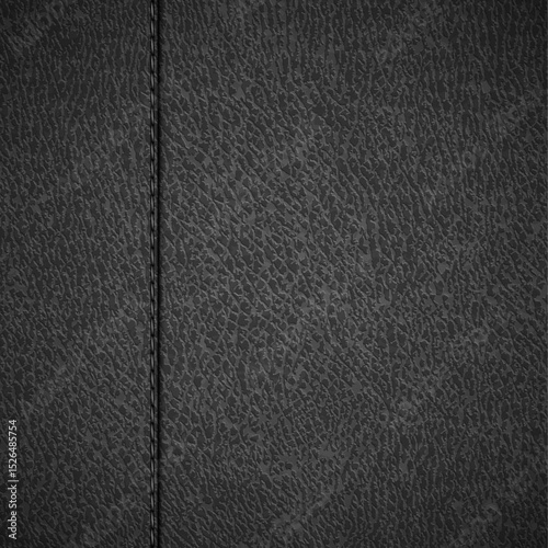 Realistic vector leather background with stitch