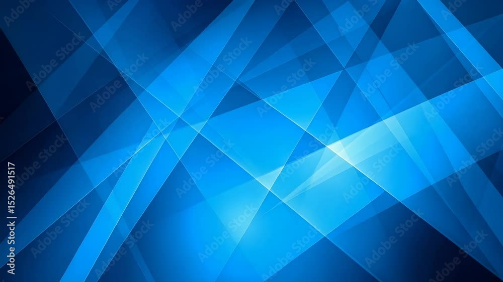 Overlapping blue geometric shapes