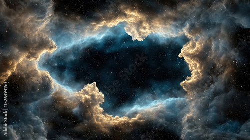 Stunning view of soft pastel nebulous clouds abstract space, evoking sense of wonder