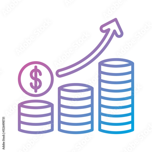 Equity Markets - Financial Strategy Outline Illustration