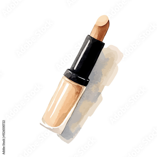 Concealer, watercolor clipart vector, high quality, isolated on a white background.