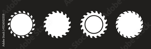 Collection of saw border frames. Ideal for decorative carpentry vintage label designs