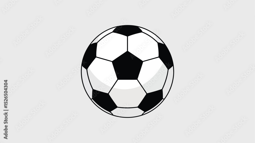 Obraz premium Soccer ball vector isolated on white background for sport and game illustration