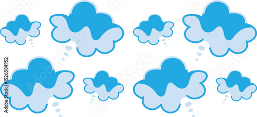Cloud computing icon. Line, glyph and filled outline colorful version, abstract cloud outline and filled vector sign.