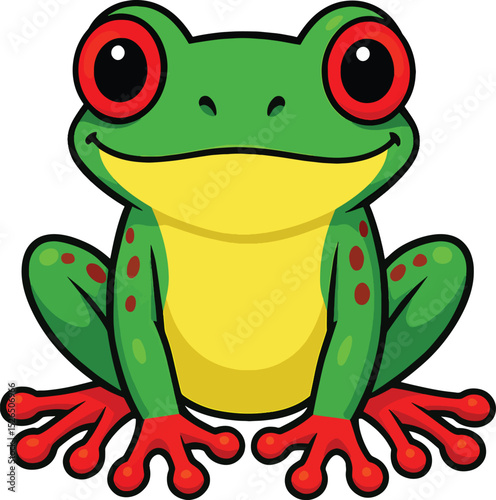 green frog cartoon