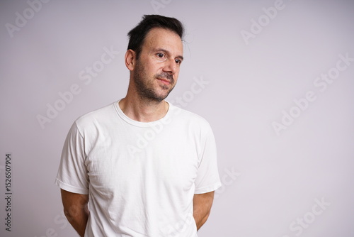 Male Model Showing Different Emotions on White Studio Background