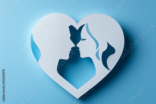 Felt Couple Holding a Heart Symbolizing Love, Emotional Support, and Mental Health Awareness in a Soft and Uplifting Visual