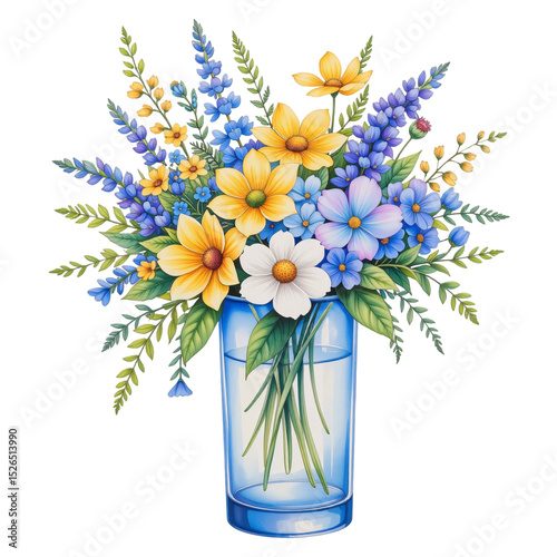 Vibrant floral arrangement home illustration artistic close-up nature's beauty