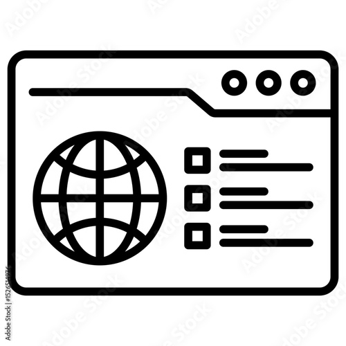 Domain Registration Outline Icon