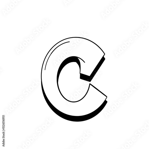 alphabet letter c graffiti style