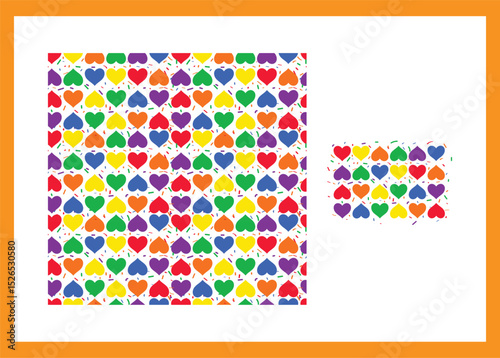Lgbtq rainbow flag freedom family, gay, bisexual and lesbian community, pride pattern on white background, colorful cover vector illustration design.