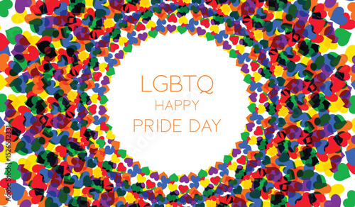 Lgbtq rainbow flag freedom family, gay, bisexual and lesbian community, pride pattern on white background, colorful cover vector illustration design.