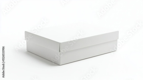 Elegant minimalist white gift box with removable lid and smooth matte finish, ideal for packaging valuables, jewelry, accessories, or special presents