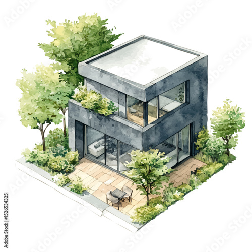 watercolor of Cuir Bouilli, vector high quality, isolated on a white background.