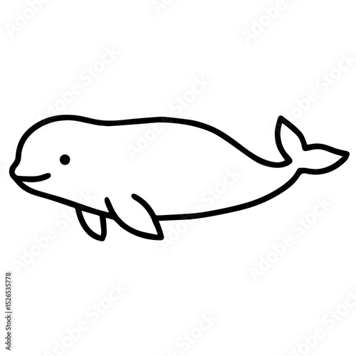 beluga vector realistic line icon on white background
Vector line icon animal, wildlife