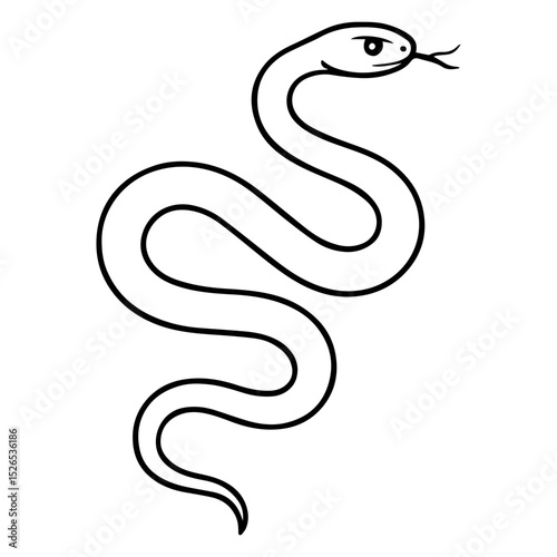 Wallpaper Mural snake vector realistic line icon on white background
Vector line icon animal, wildlife Torontodigital.ca