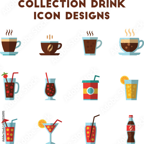collection drink icon designs
