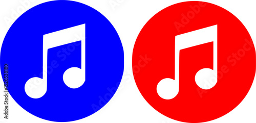 Music notes icon. Musical key signs