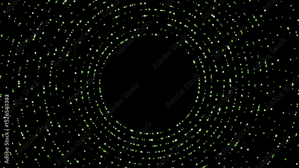 custom made wallpaper toronto digitalSci-fi futuristic circular dots background for logo reveal or intro, colorful dots rotating on black background