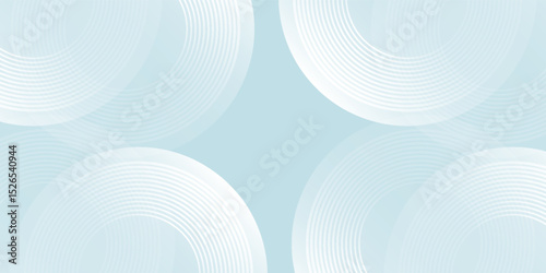 Modern abstract background. Glossy white gradient circle lines. Minimal geometric pattern. Simple graphic elements. Futuristic concept. Suitable for cover, poster, banner, brochure. vector