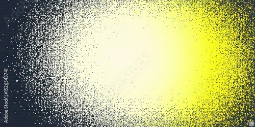 halftone grunge  background with black-to-yellow light gradient - retro dot texture for edgy urban designs and punk aesthetic