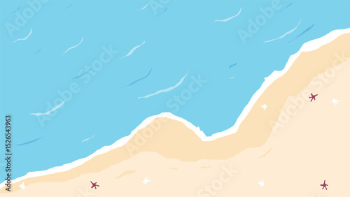 abstract summer beach wave landscape background vector design