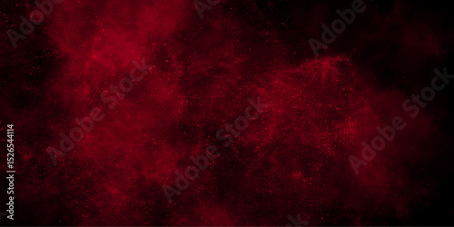 Grainy and grunge dark scarlet red watercolor vector art background. Red grunge paper texture with painting soft textured on wet white paper vector. Red grunge dark red and black textured painted art.