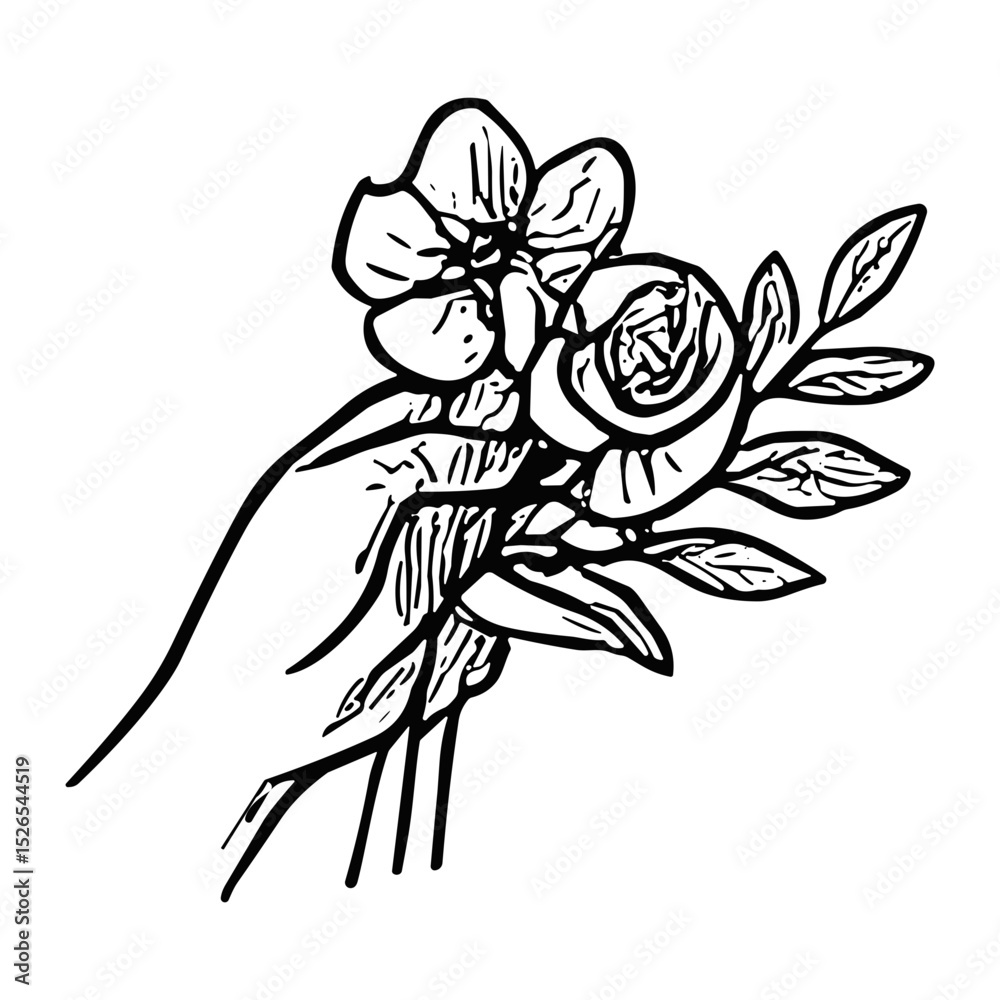 Obraz premium Hand Holding Flowers