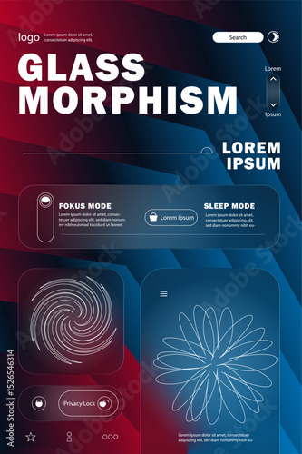 Glass Morphism Mobile UI Interface Design