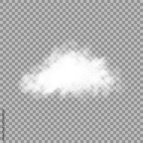 White realistic isolated steam or cloud on transparent background. Cloud, nature sky or food smoke symbol. Weather element or pattern art. Cloud texture, fire smoke wave, foggy nature. Cloud png