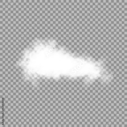 White realistic isolated steam or cloud on transparent background. Cloud, nature sky or food smoke symbol. Weather element or pattern art. Cloud texture, fire smoke wave, foggy nature. Cloud png