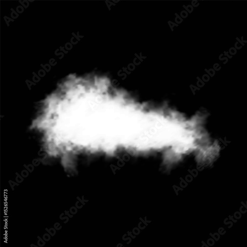 White realistic isolated steam or cloud on transparent background. Cloud, nature sky or food smoke symbol. Weather element or pattern art. Cloud texture, fire smoke wave, foggy nature. Cloud png