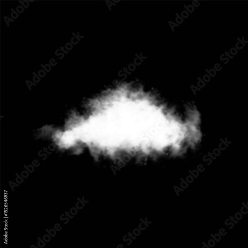 White realistic isolated steam or cloud on transparent background. Cloud, nature sky or food smoke symbol. Weather element or pattern art. Cloud texture, fire smoke wave, foggy nature. Cloud png