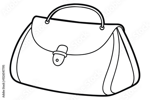 Elegant Handbag Design A Classic Handbag Illustration