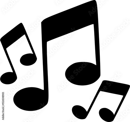 music notes set. Vector illustration of musical note