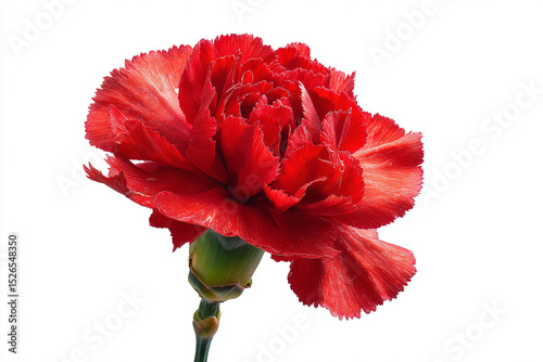 a red carnation flower on a stem