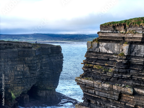 Downpatrick Head cliffs with the Atlantic Ocean Co. Mayo, Connacht province, Ireland.