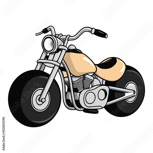 Happy Face Motorbikes for Children Vector Icons