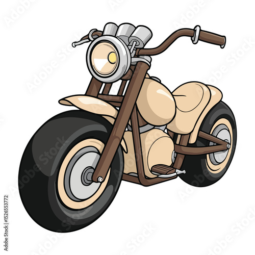 Motorbike Icons in Soft Cartoon Format for Designers